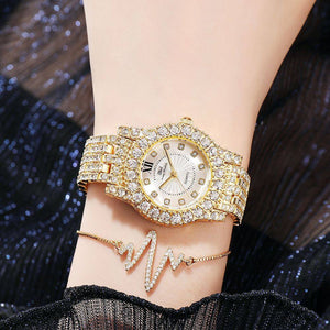 BW women watch Net Red fashion Full Diamond Gypsophila Bracelet Waterproof Quartz girls Watch 91092