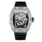 ONOLA ON3827D Full Diamond High Quality Live Fashion Waterproof Quartz Men's Watch Silicon