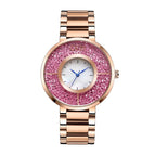 GEDI Creative Star Ring Women's Watch Fashion Flowing Good Luck Stone Stainless Steel Wrist Watch Women's Fritillary Watch 9438