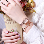 Gedi Fashion Women's Mesh Square Watch Simple Student Versatile Waterproof Quartz Watch 13029