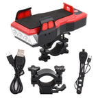 Mountain bike bicycle headlight warning light USB charging with horn riding flashlight lighting equipment TG-ZX014