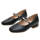 Mary Jane women's shoes college style thick heel women's shoes 2022 new Japanese square toe French single shoes women 189-22