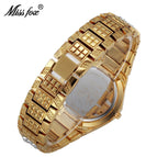 Missfox full diamond alloy waterproof diamond high-end square diamond quartz women's watch v009