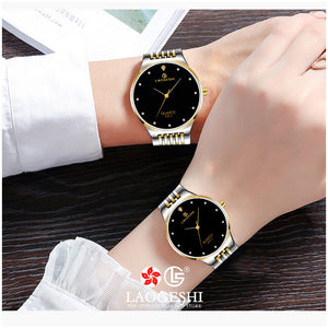 LAOGESHI Fashion Couple Watch Classic Waterproof Quartz Watch for Men and Women love watch