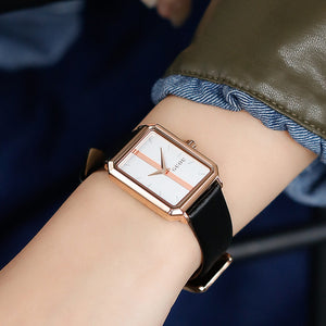 Guou 8277 2022 New Watch style square simple women's watch Fashion leather gift