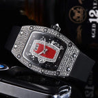 Women's watch Diamond-Encrusted Quartz Watch Barrel-Shaped Red Lip Series Fashion Watch in Stock 1615