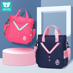 Primary and secondary school students tuition bag messenger bag boys and girls one-shoulder training class schoolbag hand-held diagonal dual-use 2803