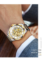 OLEVS men's Watch Automatic Mechanical fashion Watch Skeleton business Men's casual  Watch 9920TS