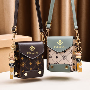 2022 new niche design mobile phone bag messenger bag women fashion one shoulder retro small square bag mini mobile phone bag 3987