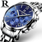 Ontheedge rzy026 steel case steel strip multi-functional steel watch men's genuine quartz 6-pin wholesale business Watch