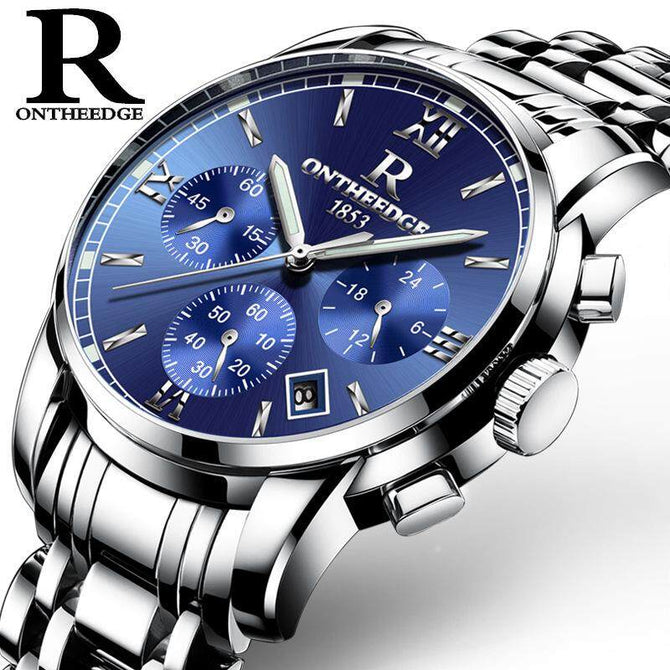 Ontheedge rzy026 steel case steel strip multi-functional steel watch men's genuine quartz 6-pin wholesale business Watch