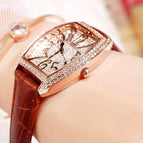 GEDI 12010 Fashion Casual Watch Hot Sale Women Elegant Luxury Diamond Leather Waterproof Ladies Analog Quartz Dress Wristwatch