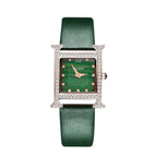 2023 New Arrival GUOU small women's watches trend simple temperament shell surface rhinestone leather belt casual watch