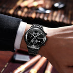 CHENXI Creative Style Watch Men's Multi-Function Sports Watch Men's Fashion Luminous Watch cx-971 steel