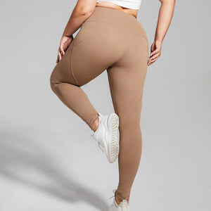 Plus Size Running Sports Pants High Waist Hip Lift Letters Quick-Drying Yoga Pants Skinny Fitness Pants for Women KK162