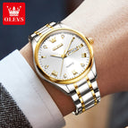 OLEVES Watch for men gold diamond waterproof luminous business causal quartz men watch 5563 MEN