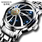 KIMSDUN New fashion trend starry dial hollow automatic watch men's mechanical watch waterproof men's casual watch