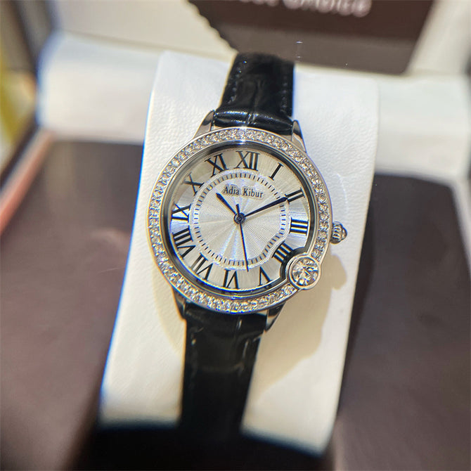 VISDAM New Watch Women's Balloon Women's Watch Full Diamond Quartz Watch Belt Women's Watch Retro Roman Live Broadcast