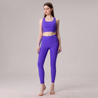 New yoga suit Cross Shoulder Strap Beautiful Back Tank-Top Yoga Clothes Women's Skinny Running fitness Sports Two-Piece set TZ-230322
