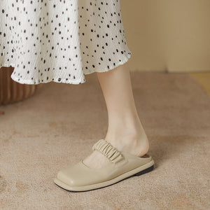 Women's 2022 spring and summer new soft slippers women's gentle sandals women's Muller shoes women's sandals and slippers 132-5