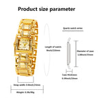 PINTIME Simple Square Diamond Women's Quartz Watch Casual Bracelet Women's Watch 1231