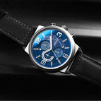 BAOGELA Luminous Quartz Watch Men's Belt Multifunctional Calendar Waterproof Watch Men 1709