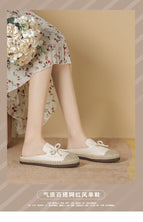 Fisherman's shoes women's 2022 spring and summer new bow sandals and slippers women's flat bottom half slippers 613-1