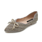 Shoes women's spring 2022 new bow tie versatile ladle shoes temperament soft bottom shallow mouth single women casual shoes 222-8