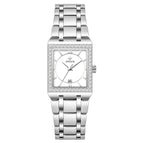 WWOOR Women's watch Waterproof Square SteelQuartz Watch Diamond Leisure Fashion Women's Watch 8858L