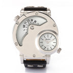 OULM Fashion Trend Men's Watch Two Time Outdoor Sports HP9591 White Shell