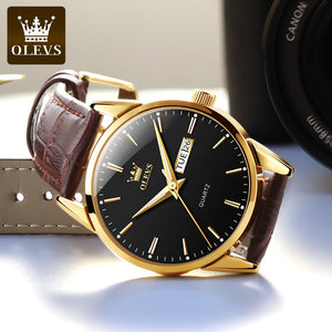 OLEVS Watch for men fashion calendar waterproof quartz men causal watch df6898gh