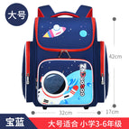 New primary school bag 3D ridge protection to reduce the burden of children's school bag matching pencil case 8601