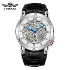 New Winner Style Men's Fashion Casual Hollow Mechanical Movement Automatic men's causal business Watch SLZg121