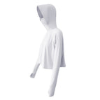2022 women's ice silk sunscreen clothing summer thin UV protection loose large size sunscreen shirt hooded sunscreen clothing 8268