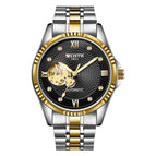 WLISTH Business Watch Men's Mechanical Watch Personality Men's Watch Trend Watch Men's Steel Band Watch 1011