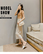 Slippers women's summer 2022 new half drag women's shoes fashion lazy flat shoes women 112-8