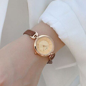 EAVANLIN 880 Women Quartz Watches Slim Leather Watchband New Fashion Ladie Watch Waterproof Female Wristwatches Clocks