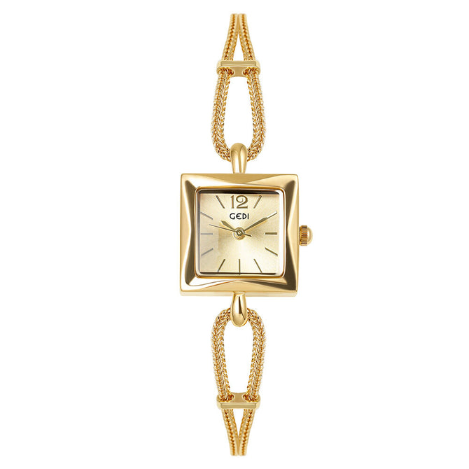 Gedi Women Watch 2023 New Simple Temperament Watch Women's INS Special-Interest Design Bracelet Watch Square Watch