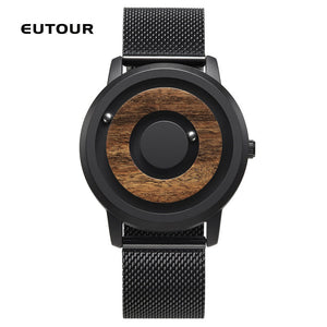 EUTOUR E019 Popular solid wood dial, simple magnetic steel ball fashion concept watch, parallel steel ball young students' men's watch women's watch popular watch male casual watches