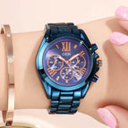 GEDI Luxury Women Fashion Casual Watches Stainless Steel Waterproof Ladies Analog Quartz Wristwatch Female Gift Clock Watch