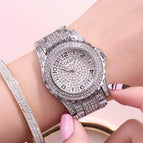 GEDI 2036 Fashion Casual Watch Hot Sale Women Elegant Luxury Stainless Steel Waterproof Ladies Diamond Rhinestone Analog Quartz