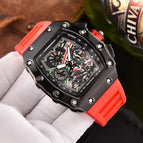 New men's Square Watch Elements Business Men's Six-Pin Running Seconds Multi-Function Calendar Watch 8087H