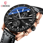 CHENXI new men's multi-function sports three-eye chronograph waterproof luminous calendar quartz watch watch CX-960