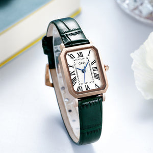 GEDI Women fashion watch korean simple elegant small square waterproof lady quart causal watch 82012