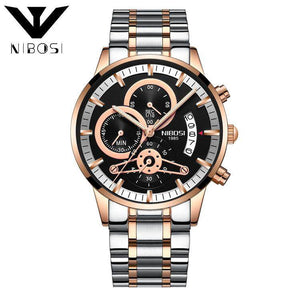 NIBOSI Men Watches Luxury Top Brand Men gold Watch Relogio Masculino Military Army Analog Quartz Wristwatch 2309