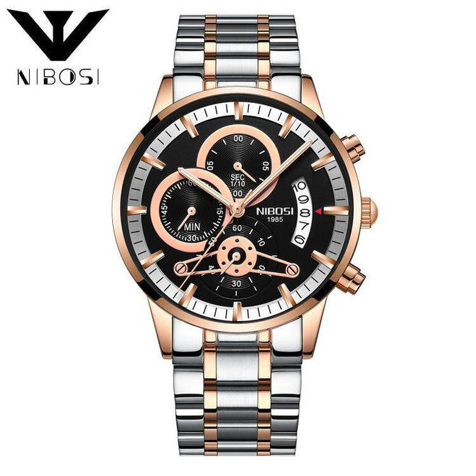 NIBOSI Men Watches Luxury Top Brand Men gold Watch Relogio Masculino Military Army Analog Quartz Wristwatch 2309