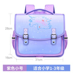 New primary school student cartoon school bag for girls one-piece fully open horizontal schoolbag  children's backpack