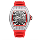 ONOLA ON3838F 2023 Fashion Square Diamond New Hollow Automatic Mechanical Watch Men's Silicone strap Waterproof watch