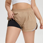 Breathable Loose Anti-Exposure Yoga Shorts Outdoor Running Reflective Large Size Sports Shorts Women's Fitness Hot Pants KK185