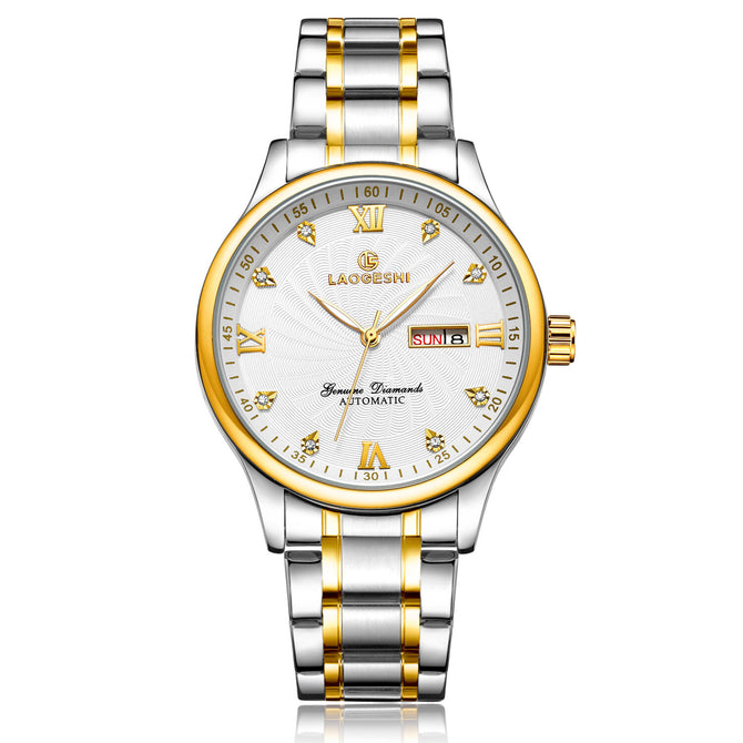 LAOGESHI Loges business casual calendar couple watch men's waterproof automatic mechanical watch